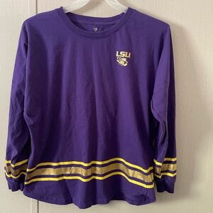 $12 Colosseum Purple and Yellow Long Sleeve LSU Tee